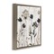 Stupell Industries Abstract Overlapping Flower Sprigs Framed Floater Canvas Wall Art